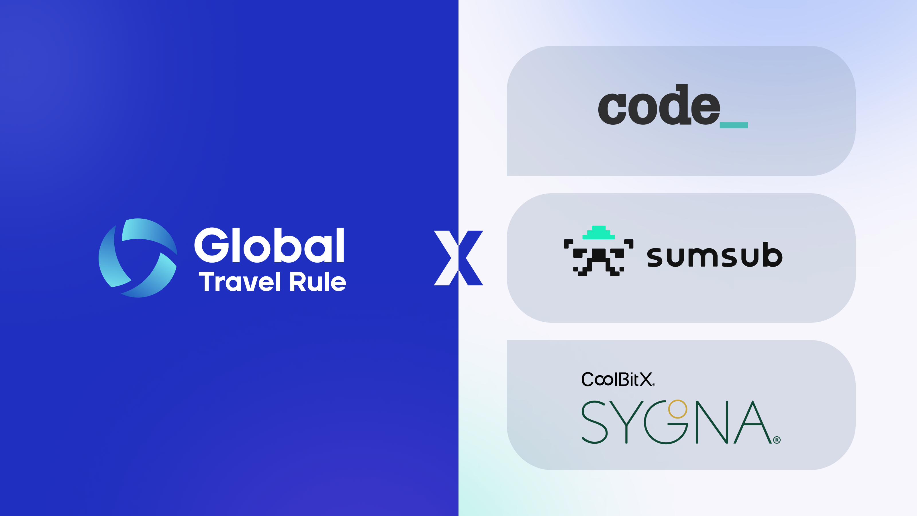 GTR Bridge interoperability with CODE, Sumsub, and Sygna