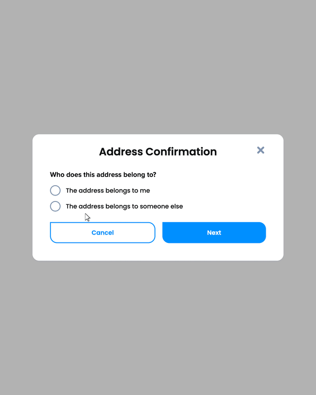 Wallet Verify address confirmation and QR code signing flow